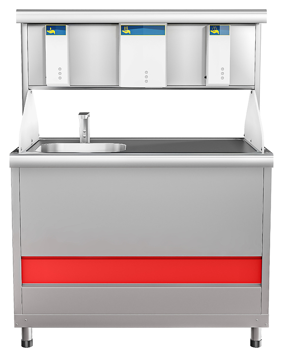 Прилавок-витрина для дезинфекции рук Abat ПВДР-70КМ (нерж.)