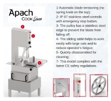 Пила для резки мяса Apach ASWX165A 1ф