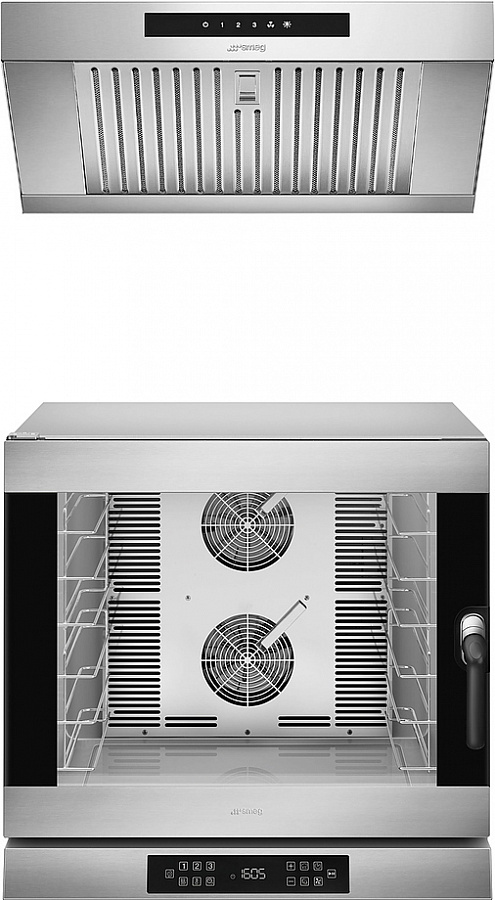 Печь конвекционная с вытяжным зонтом SMEG Professional ALFA625E1HDS+ K4610X